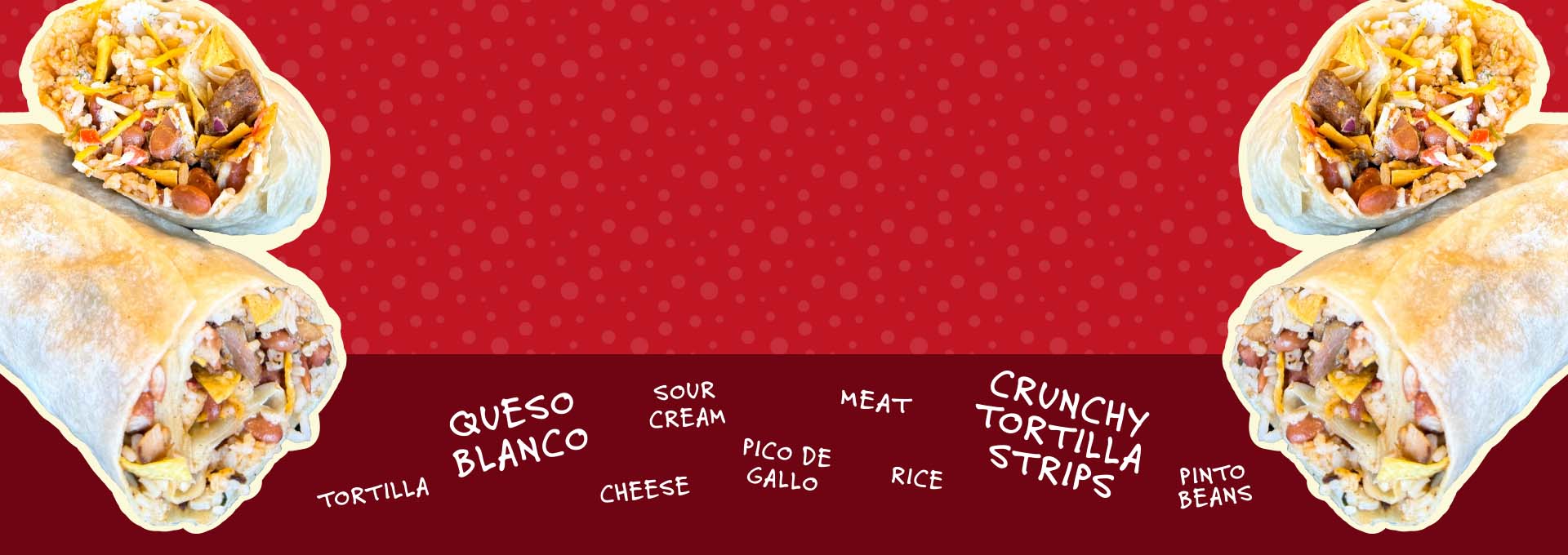 Yellow Background with Burrachos logo and chili peppers